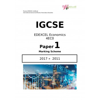IGCSE Edexcel Economics 4EC0 | Paper 1 | Marking Scheme