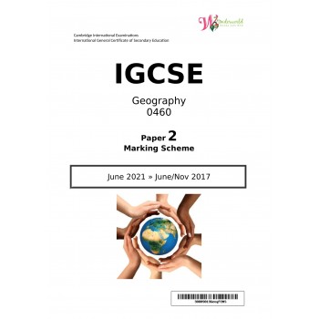 IGCSE Geography 0460 | Paper 2 | Marking Scheme