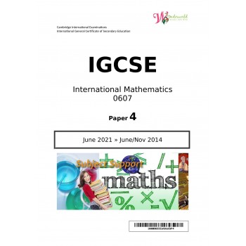 IGCSE International Mathematics 0607 | Paper 4 | Question Papers