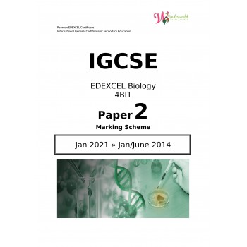 IGCSE Edexcel Biology 4BI1| Paper 2 | Marking Scheme