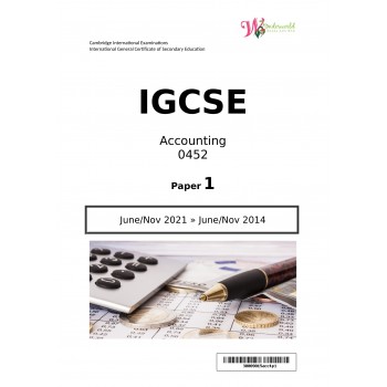 IGCSE Accounting 0452 | Paper 1 | Question Papers
