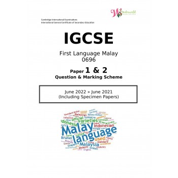 IGCSE First Language Malay 0696 | Paper 1 & 2 | Question & Marking Papers 
