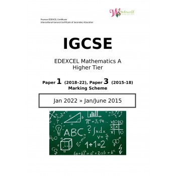 IGCSE Edexcel Mathematics A Higher Tier | Paper 1 | Marking Scheme