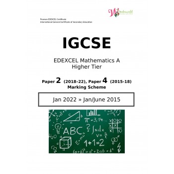 IGCSE Edexcel Mathematics A Higher Tier| Paper 2 | Marking Scheme