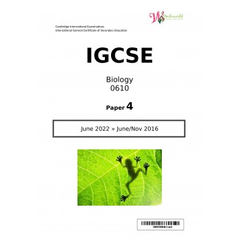 IGCSE Biology 0610 | Paper 4 | Question Papers