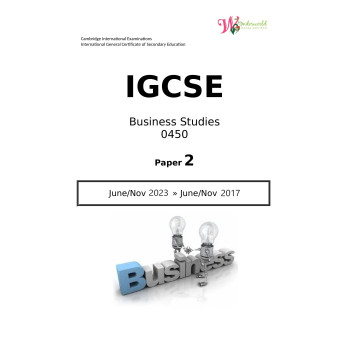 IGCSE Business Studies 0450 | Paper 2 | Question Papers