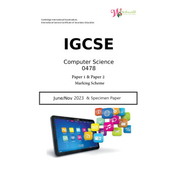 IGCSE Computer Science 0478 | Paper 1 & Paper 2| Question Paper
