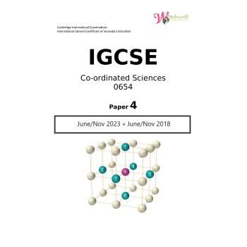 IGCSE Co-ordinated Sciences 0654 | Paper 4 | Question Papers