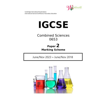 IGCSE Combined Sciences | Paper 2 | Marking Scheme