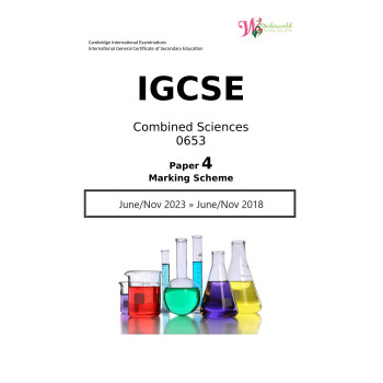 IGCSE Combined Sciences | Paper 4 | Marking Scheme
