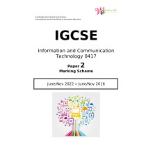 IGCSE Information and Communication Technology 0417 | Paper 2 | Marking Scheme