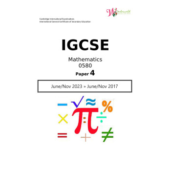 IGCSE Mathematics 0580 | Paper 4 | Question Papers