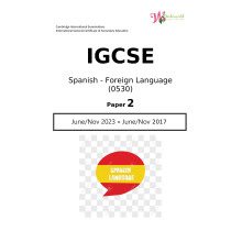 IGCSE Spanish - Foreign Language 0530 | Paper 2 | Question Paper
