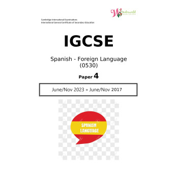 IGCSE Spanish - Foreign Language 0530 | Paper 4 | Question Paper