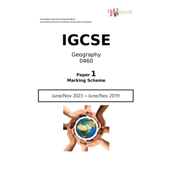 IGCSE Geography 0460 | Paper 1 | Marking Scheme