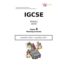 IGCSE History 0470 | Paper 4 | Marking Scheme