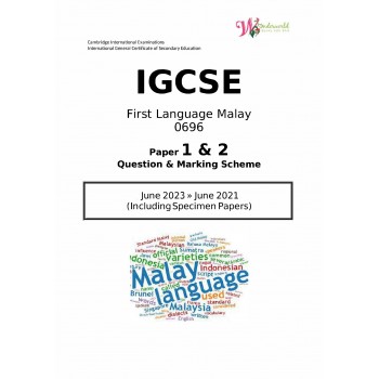 IGCSE First Language Malay 0696 | Paper 1 & 2 | Question & Marking Papers 