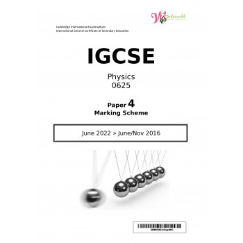 IGCSE Physics 0625 | Paper 4 | Marking Scheme