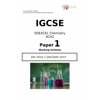 IGCSE Edexcel Chemistry 4CH1 | Paper 1 | Marking Scheme