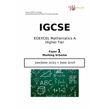 IGCSE Edexcel Mathematics A Higher Tier | Paper 1 | Marking Scheme