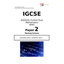 IGCSE Edexcel Further Pure Mathematics 4PM1 | Paper 2 | Marking Scheme