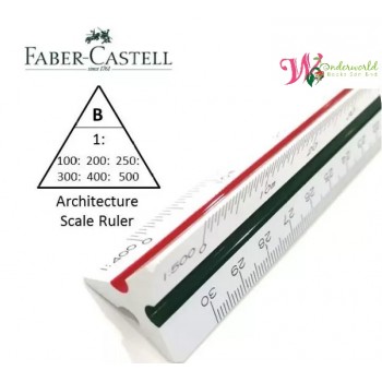 Scale Ruler, Faber Castell Architect Technical Drafting Triangular 