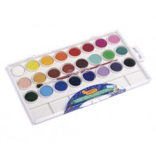 Jovi Watercolours plastic box 24 bars 22mm assorted colours