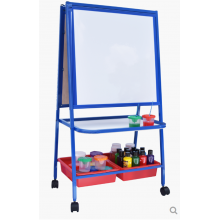 Jr. Double sided Magnetic White Board (2' x 2') | Color Option Blue OR Red