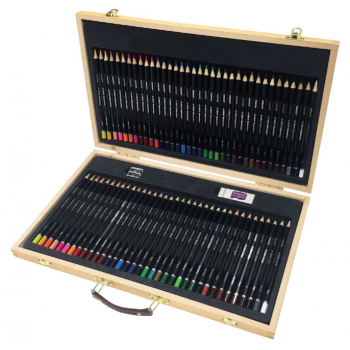 Derwent Academy Colour and Watercolour Pencils Wooden Gift Box (Set of 72)