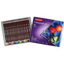 Derwent Coloursoft Pencils 24 Tin