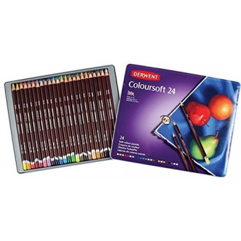 Derwent Coloursoft Pencils 24 Tin