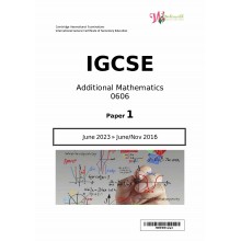 CIE Additional Mathematics 0606 | Paper 1