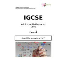 IGCSE Additional Mathematics 0606 | Paper 1 | Question Papers