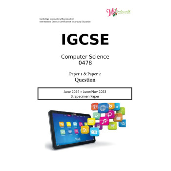 IGCSE Computer Science 0478 | Paper 1 & Paper 2 Marking Scheme 