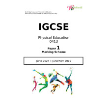 IGCSE Physical Education 0413 | Paper 1 | Marking Scheme