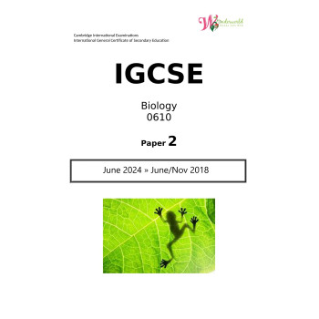 IGCSE Biology 0610 | Paper 2 | Question Papers