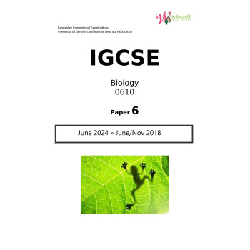 IGCSE Biology 0610 | Paper 6 | Question Papers