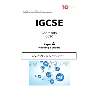 IGCSE Chemistry 0620 | Paper 4 | Marking Scheme