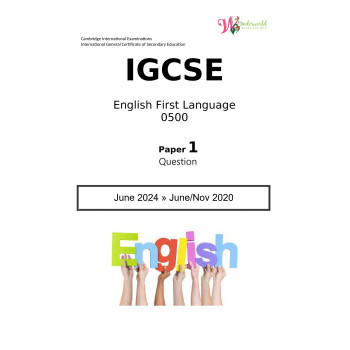 IGCSE English First Language 0500 | Paper 1 | Question Papers