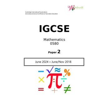 IGCSE Mathematics 0580 | Paper 2 | Question Papers