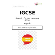 IGCSE Spanish - Foreign Language 0530 | Paper 4 | Question Paper