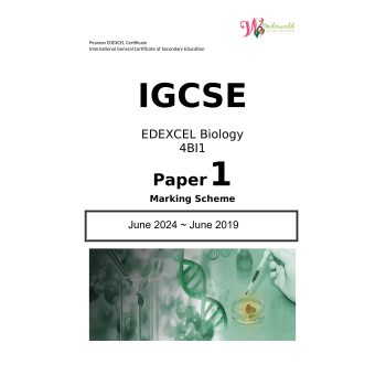 IGCSE Edexcel Biology 4BI1 | Paper 1 | Marking Scheme