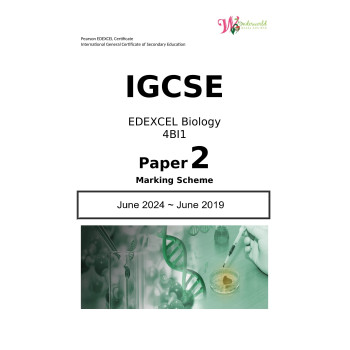 IGCSE Edexcel Biology 4BI1| Paper 2 | Marking Scheme