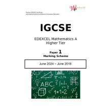 IGCSE Edexcel Mathematics A Higher Tier | Paper 1 | Marking Scheme