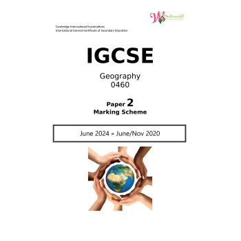 IGCSE Geography 0460 | Paper 2 | Marking Scheme