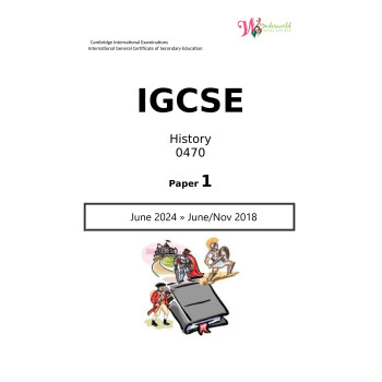 IGCSE History 0470 | Paper 1 | Question Papers