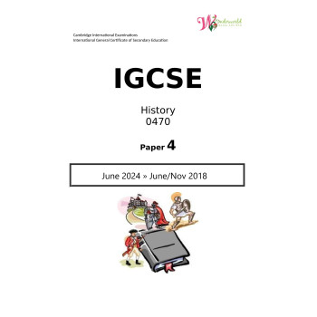 IGCSE History 0470 | Paper 4 | Question Papers