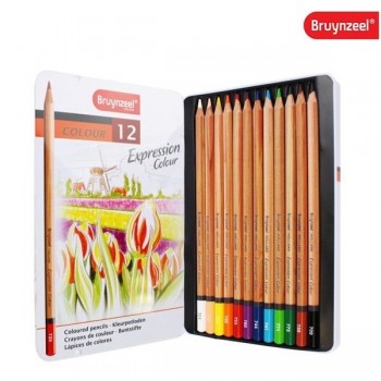 BRUYNZEEL EXPRESSION COLOURED PENCILS TIN 12