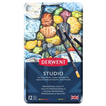 Derwent Studio Pencils 12 Tin