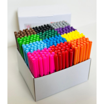BROAD FIBRE TIPPED ASSORTED MARKERS WITH WASHABLE INK 288's